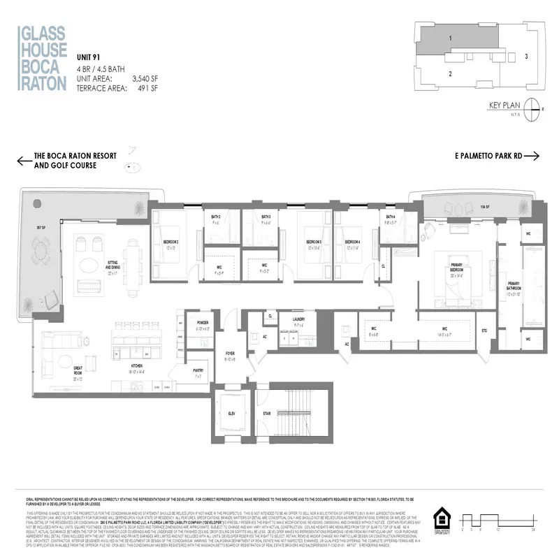 Glass House Boca Raton floor plan 1