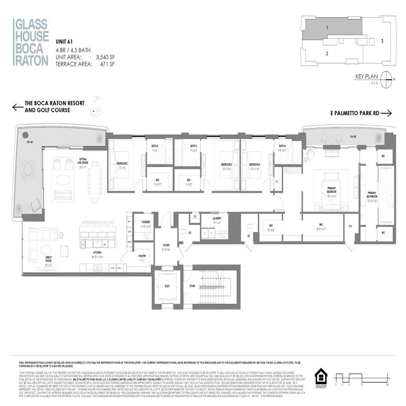 Glass House Boca Raton floor plan 3