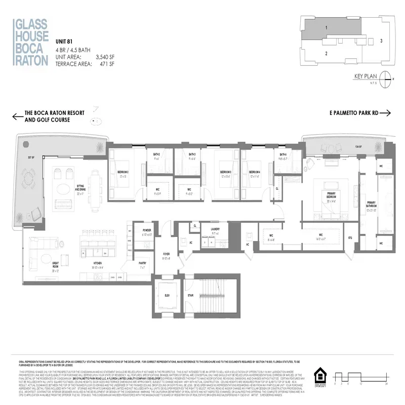 Glass House Boca Raton floor plan 4