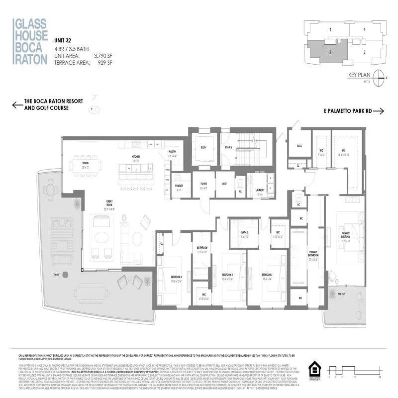 Glass House Boca Raton floor plan 14