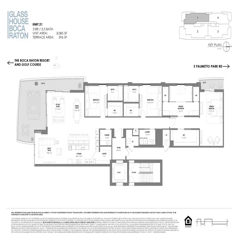 Glass House Boca Raton floor plan 16