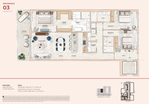 Mr. C Residences Boca Raton floor plan 1