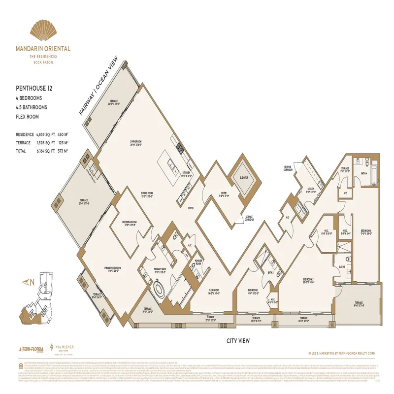 The Residences at Mandarin Oriental, Boca Raton floor plan 1