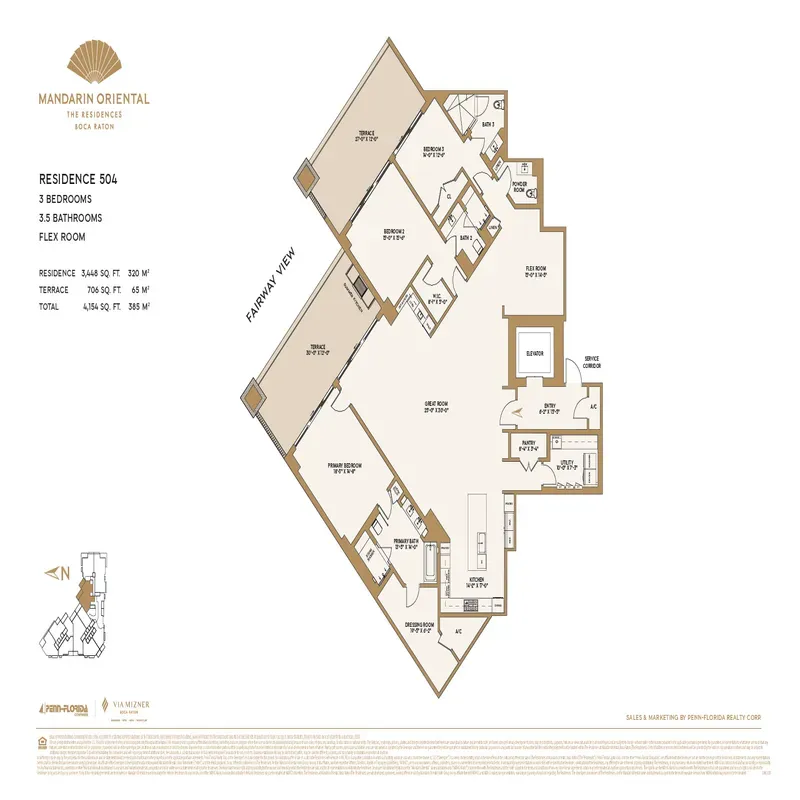 The Residences at Mandarin Oriental, Boca Raton floor plan 7