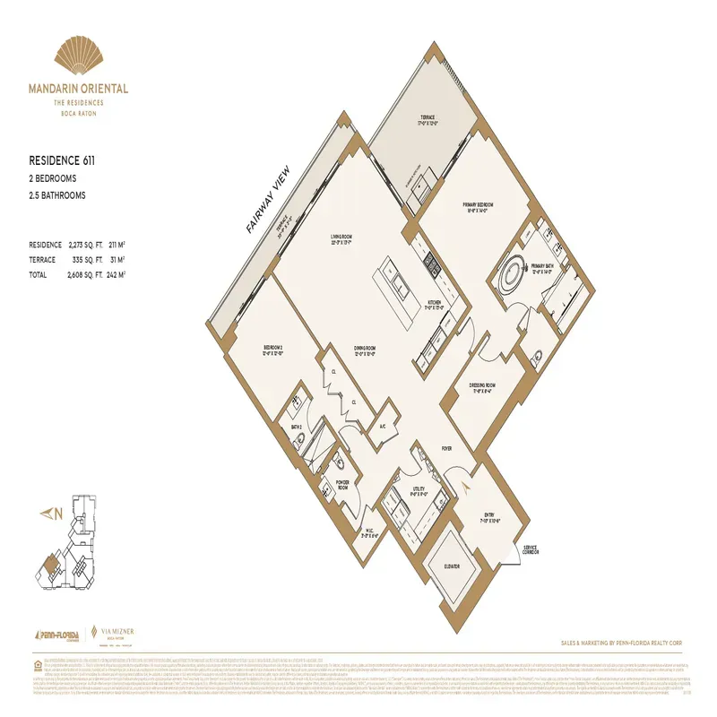 The Residences at Mandarin Oriental, Boca Raton floor plan 17
