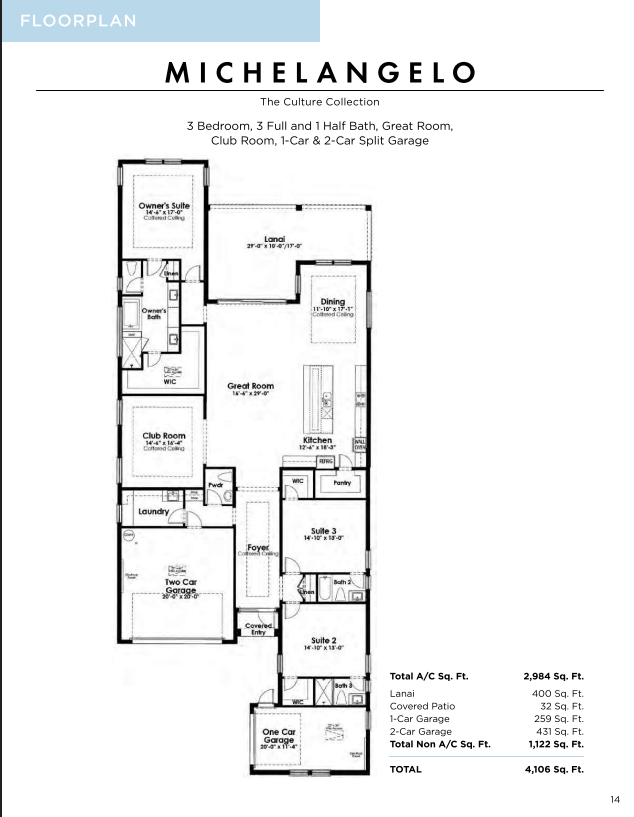 Artistry Palm Beach floor plan 1