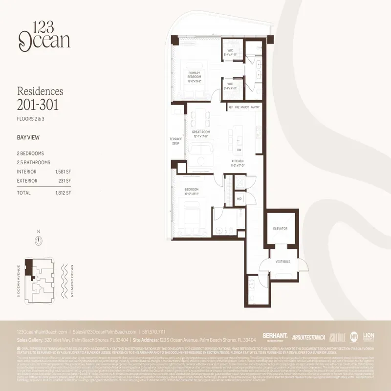 123 Ocean Palm Beach floor plan 1
