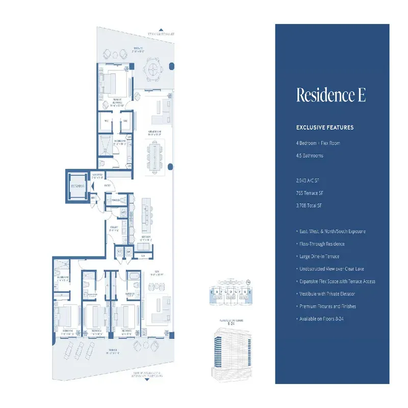 The Berkeley Palm Beach floor plan 1