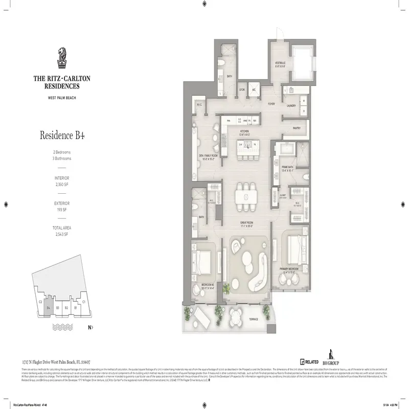 The Ritz-Carlton Residences, West Palm Beach floor plan 5