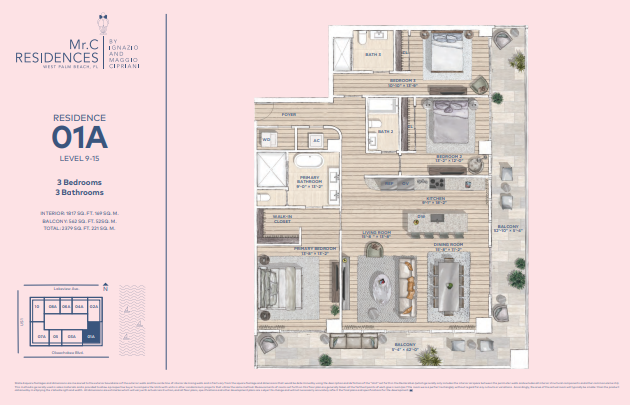 Mr. C Residences West Palm Beach floor plan 2