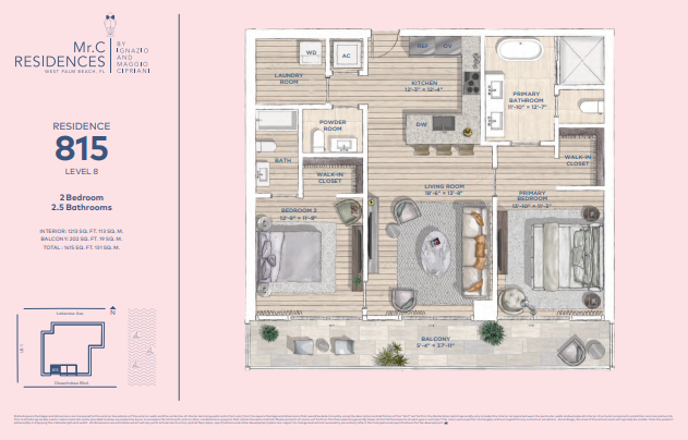 Mr. C Residences West Palm Beach floor plan 5