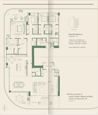 Avenia by Fendi Casa floor plan 1
