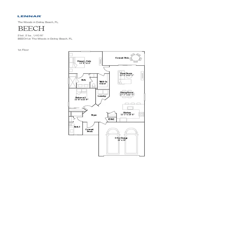 Delray Trails floor plan 2