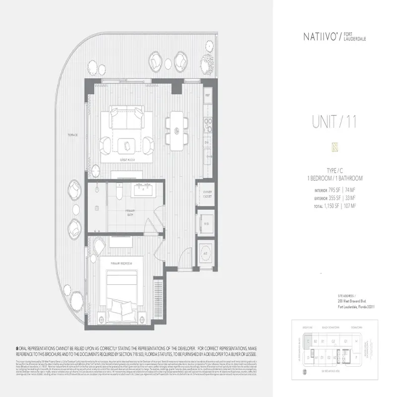 Natiivo Fort Lauderdale floor plan 1