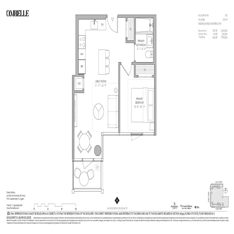Ombelle Fort Lauderdale floor plan 1