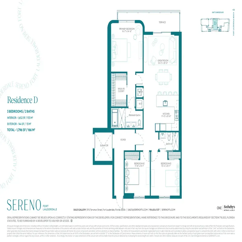 Sereno Fort Lauderdale floor plan 3
