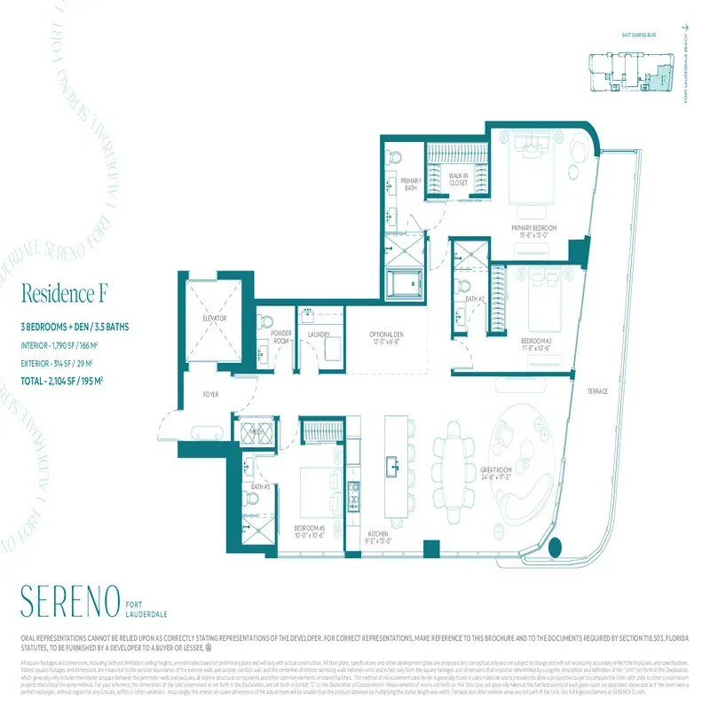Sereno Fort Lauderdale floor plan 4