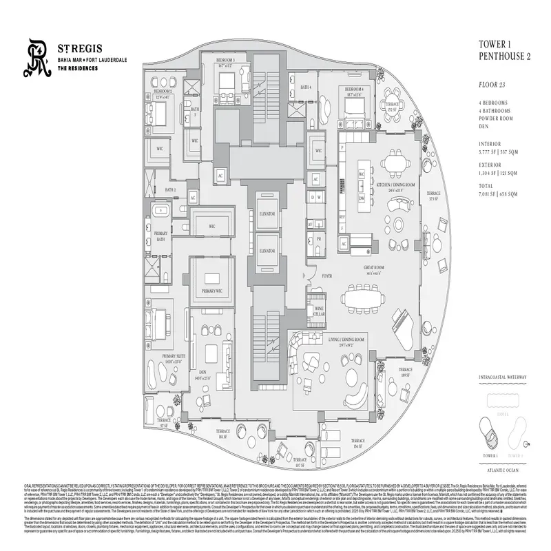 St. Regis Resort & Residences Bahia Mar, FTL floor plan 4