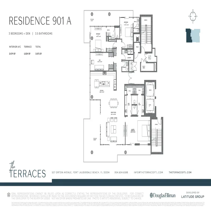 The Terraces floor plan 1