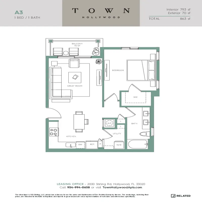 Town Hollywood floor plan 1