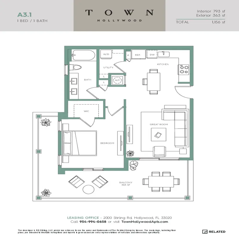 Town Hollywood floor plan 3