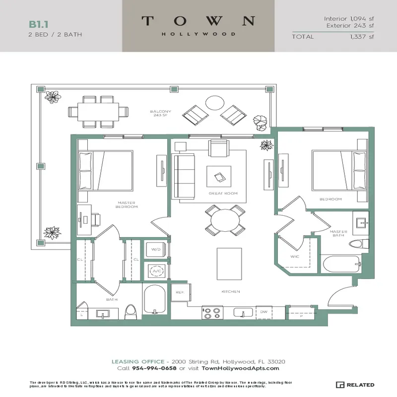 Town Hollywood floor plan 6