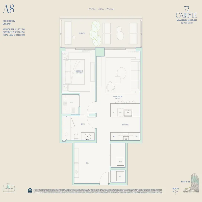 72 Carlyle Miami Beach floor plan 2