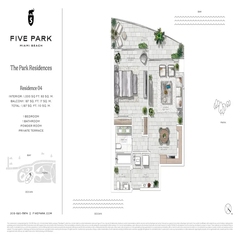 Five Park Miami Beach floor plan 1