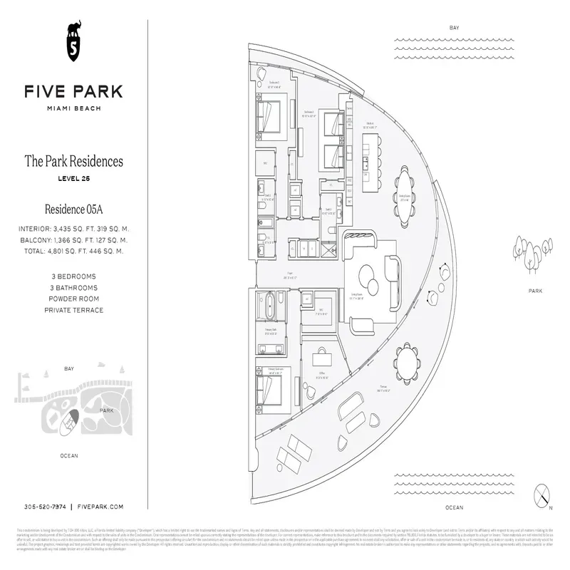 Five Park Miami Beach floor plan 3