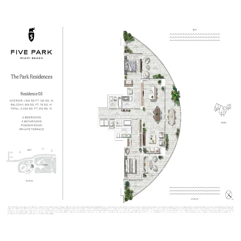 Five Park Miami Beach floor plan 5