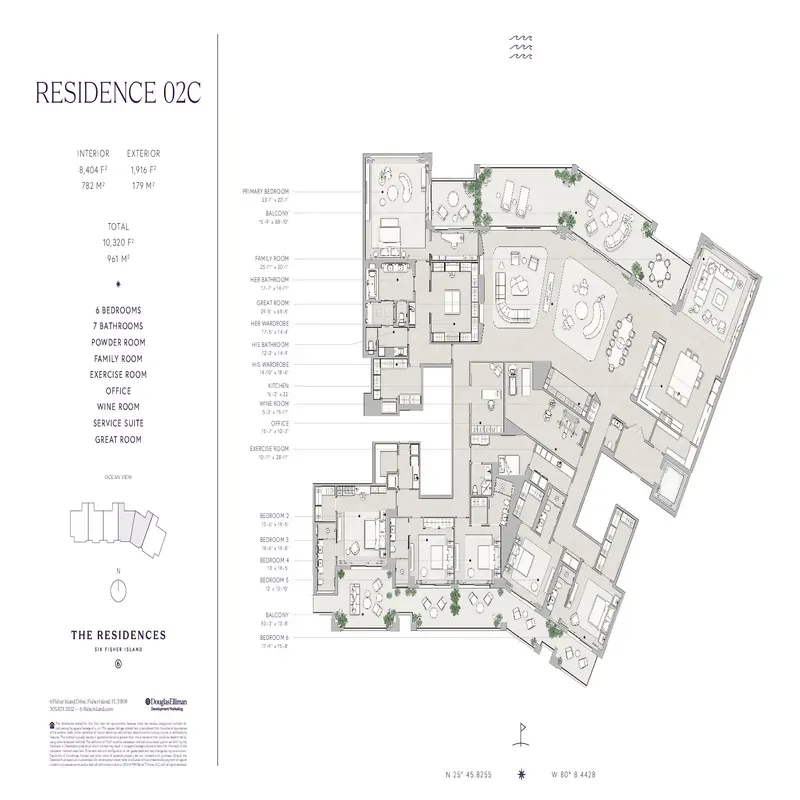 The Residences Six Fisher Island floor plan 7