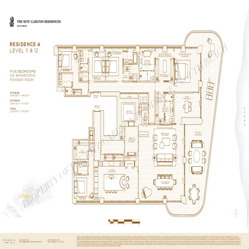 The Ritz-Carlton Residences, South Beach floor plan 5