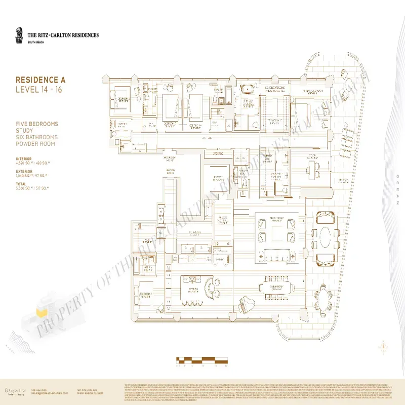 The Ritz-Carlton Residences, South Beach floor plan 6