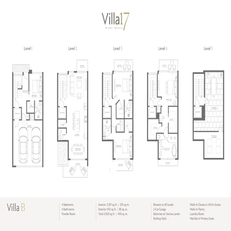 Villa17 Miami Beach floor plan 1