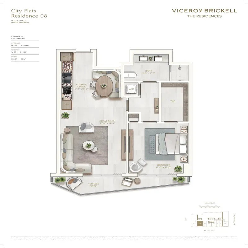 Viceroy Residences Brickell floor plan 12