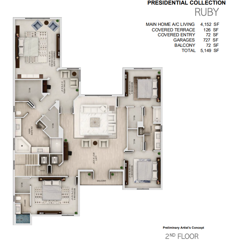 Greenview at Presidential floor plan 3