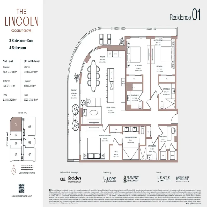 The Lincoln Coconut Grove floor plan 2