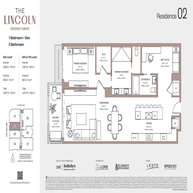 The Lincoln Coconut Grove floor plan 3