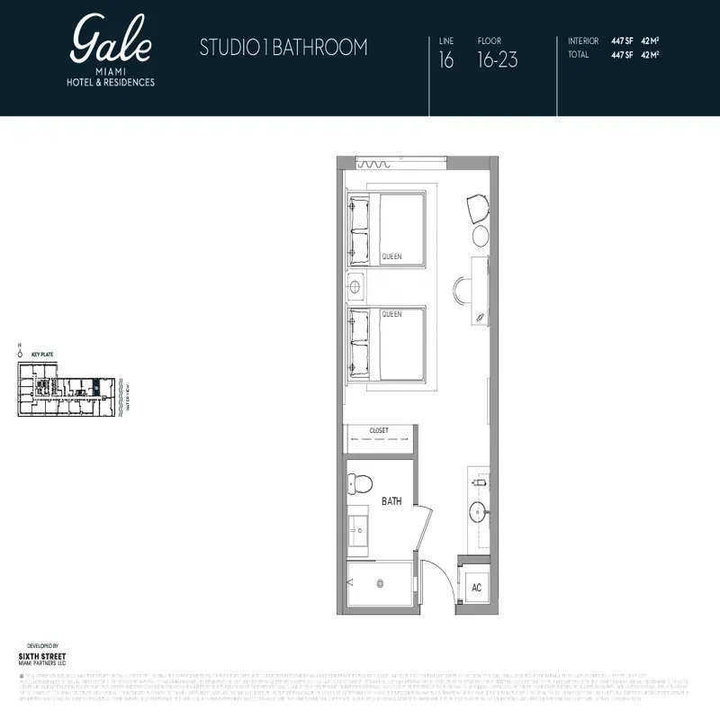 Gale Miami Hotel & Residences floor plan 1