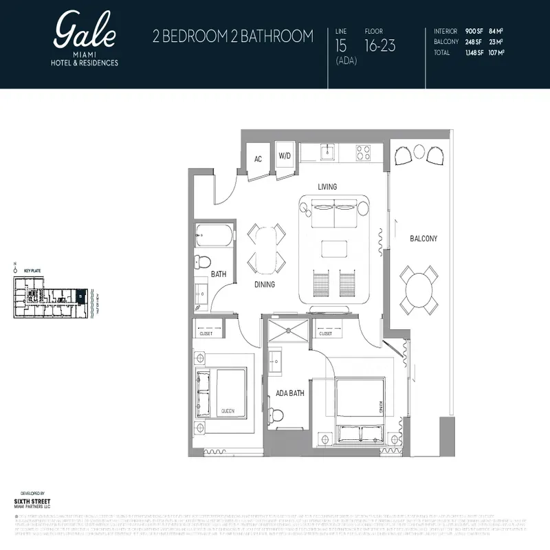 Gale Miami Hotel & Residences floor plan 14