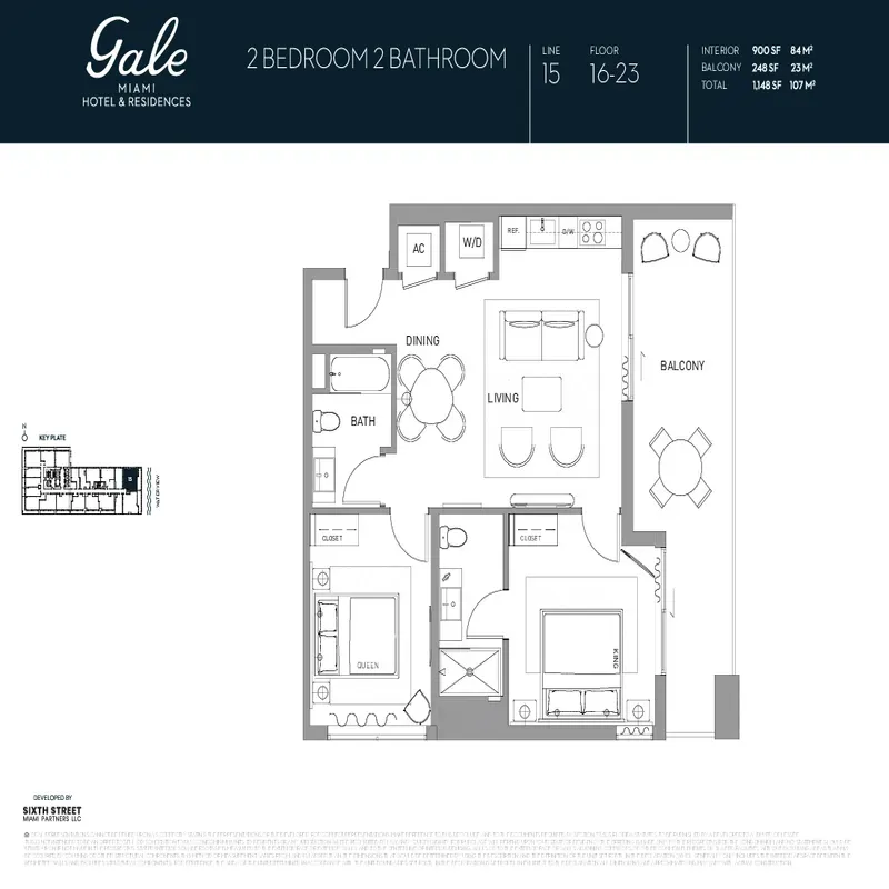Gale Miami Hotel & Residences floor plan 15