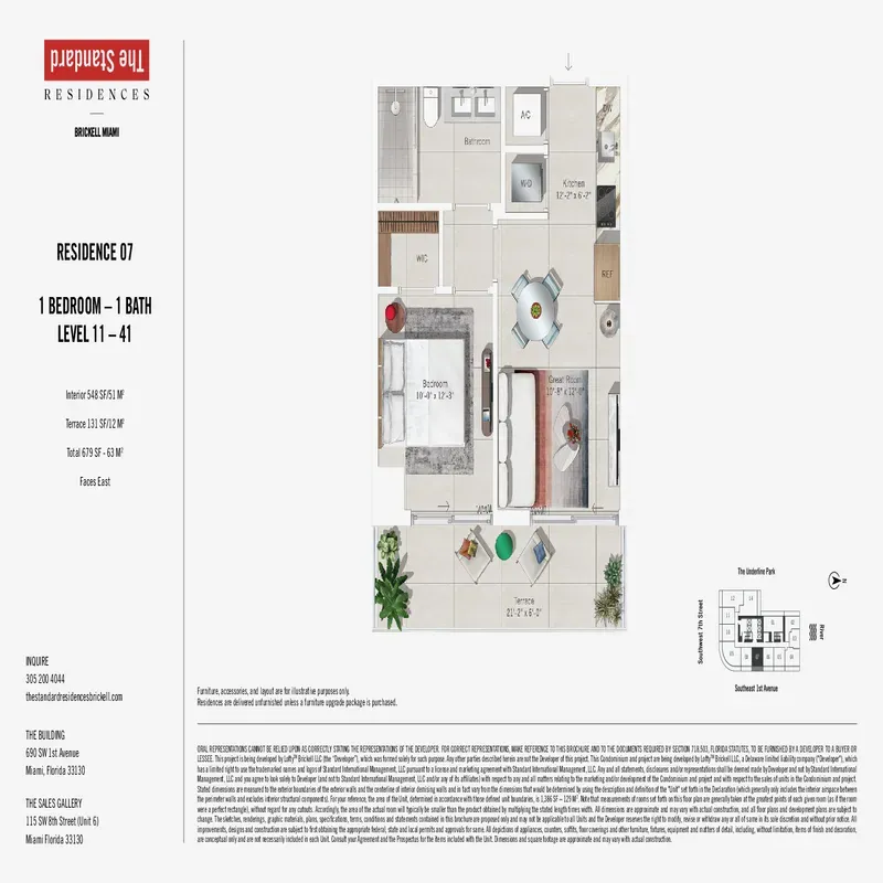 The Standard Residences Brickell Miami floor plan 4