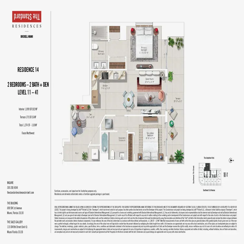 The Standard Residences Brickell Miami floor plan 7