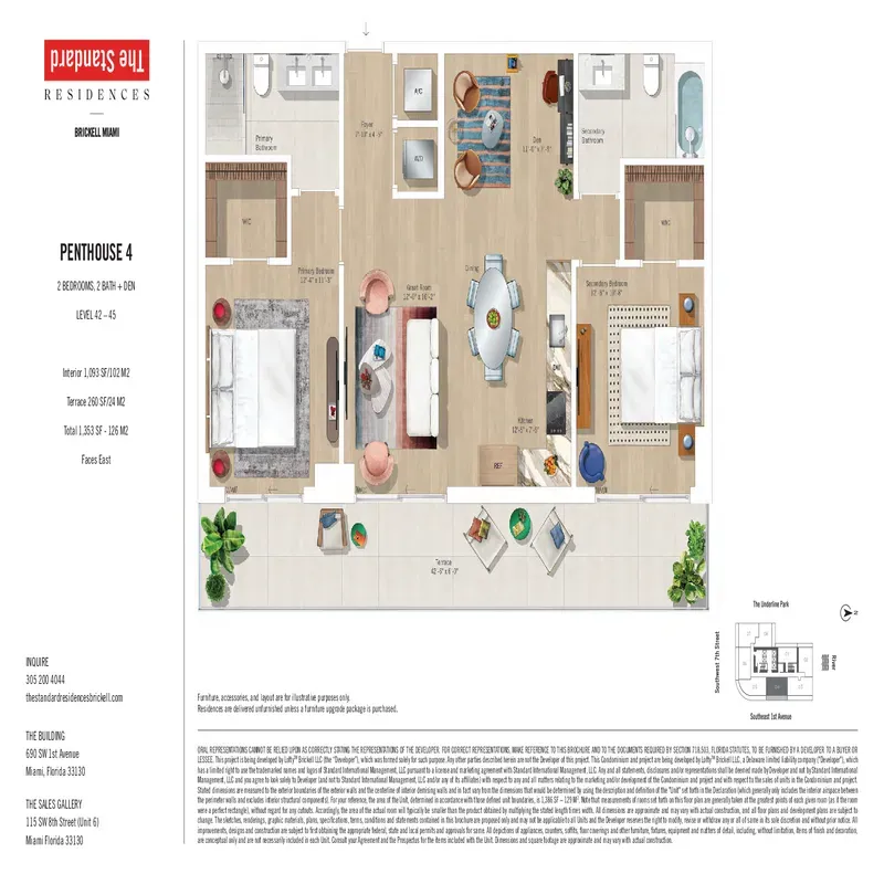 The Standard Residences Brickell Miami floor plan 12
