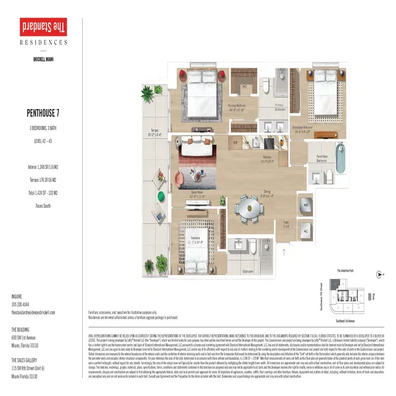 The Standard Residences Brickell Miami floor plan 13