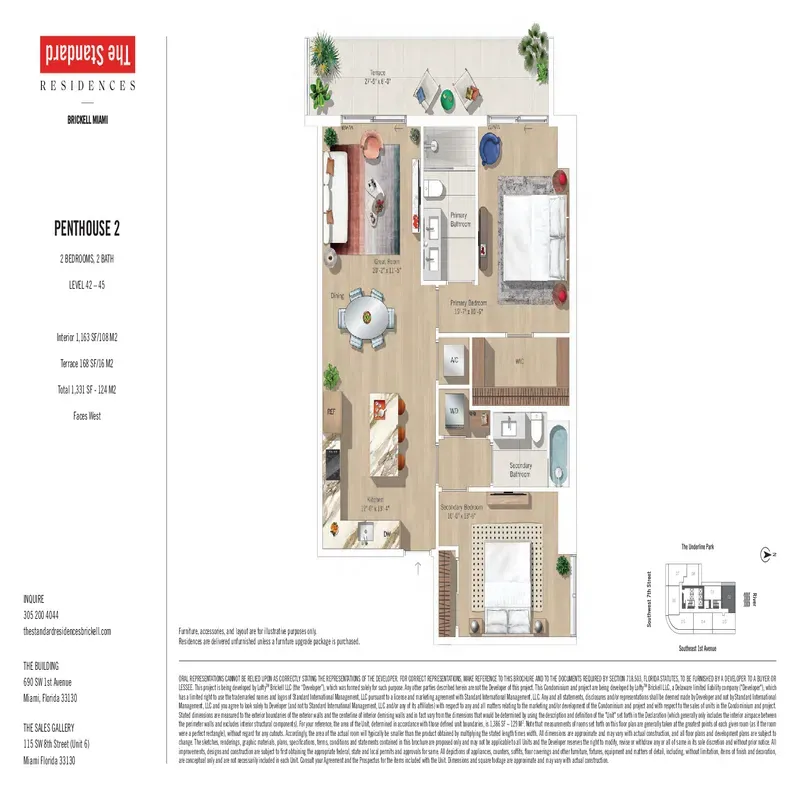 The Standard Residences Brickell Miami floor plan 15