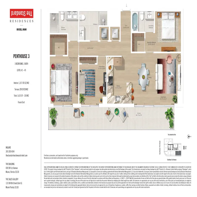 The Standard Residences Brickell Miami floor plan 16