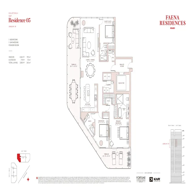 Faena Residences Miami floor plan 1