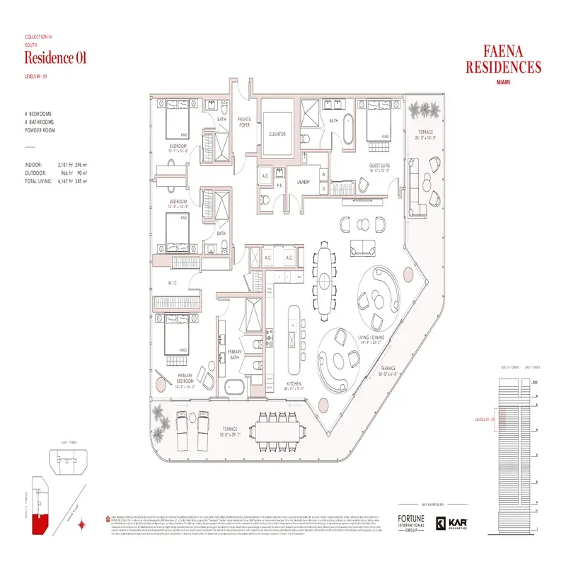 Faena Residences Miami floor plan 5