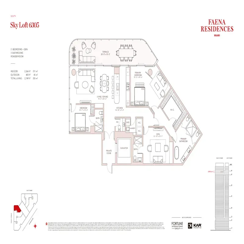 Faena Residences Miami floor plan 7
